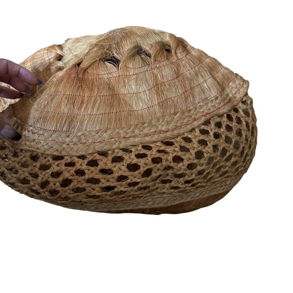 Natural Fiber Woven Basket Tote - Picture 6 of 6